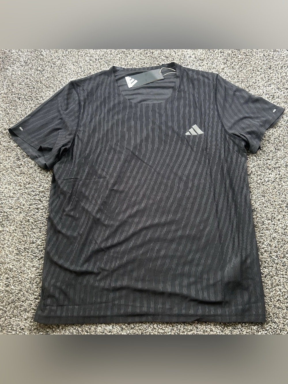 Adidas Adi365 ClimaCool+ Short Sleeve Running Shirt Black Mens Medium JM5702